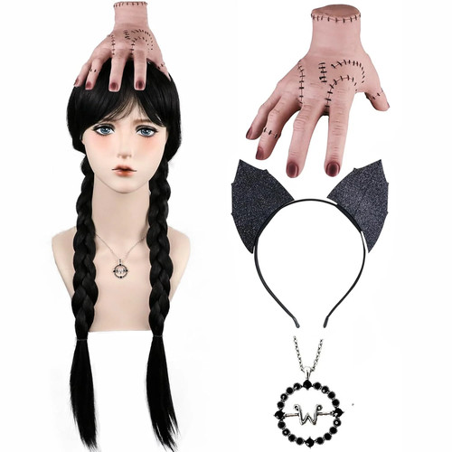 Wednesday addams wig - wednesday, set