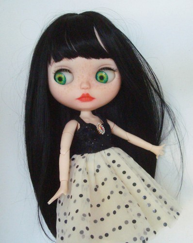 Blythe wig hair - blythe, black
